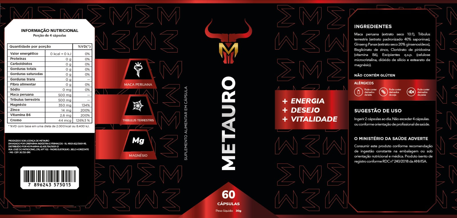 DIA LIVRE DE IMPOSTOS - SUPLEMENTO METAURO - 180 CAPS